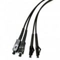 CMS Оптичний патчкорд SC/UPC-LC/UPC MM (OM3) Duplex, Black, 20m CMS (UPC-20SCLC(MM)D(ON)BK)