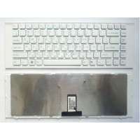 Клавіатура ноутбука Sony VPC-EG Series белая с белой рамкой RU (A43254)