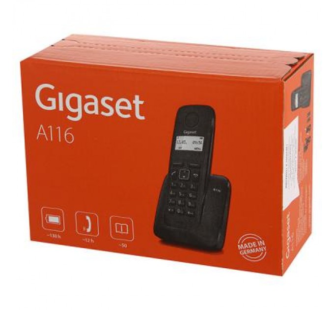 Gigaset Телефон DECT Gigaset A116 Black (S30852H2801S301)