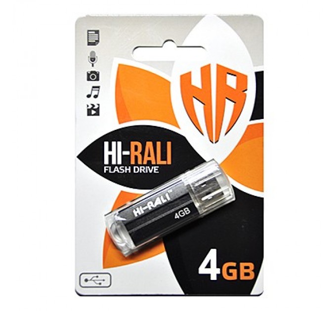 Hi-Rali Флеш-накопичувач USB 4GB Hi-Rali Corsair Series Black (HI-4GBCORBK)