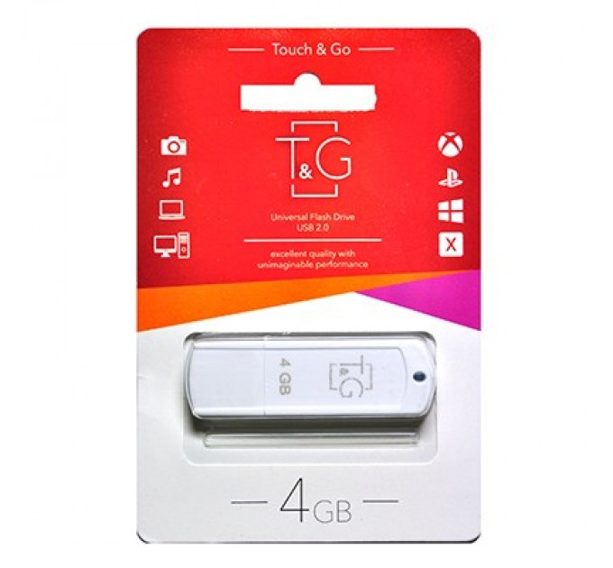 T&G Флеш-накопичувач USB 4GB T&G 011 Classic Series White (TG011-4GBWH)