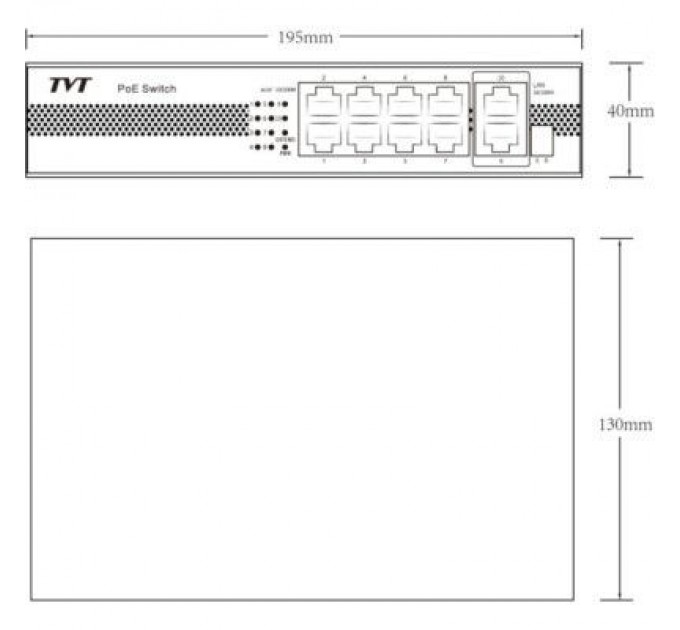 TVT DIGITAL Комутатор мережевий TVT DIGITAL TD-B2208S1-PGU