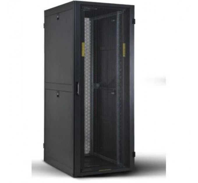 Kingda Шафа напольна Kingda 42U 19" 600x1000, RAL9004, перф. двері, розібрана (KD-002-6042M)