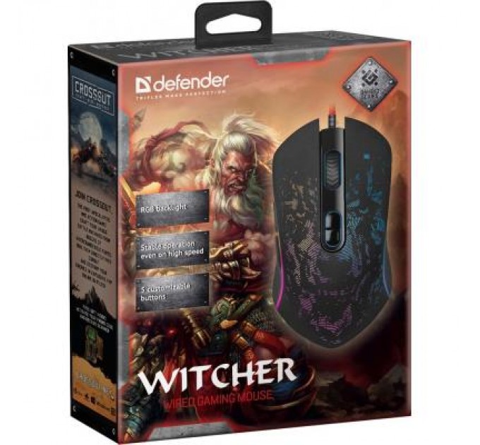 Defender Мишка Defender Witcher GM-990 RGB Black (52990)