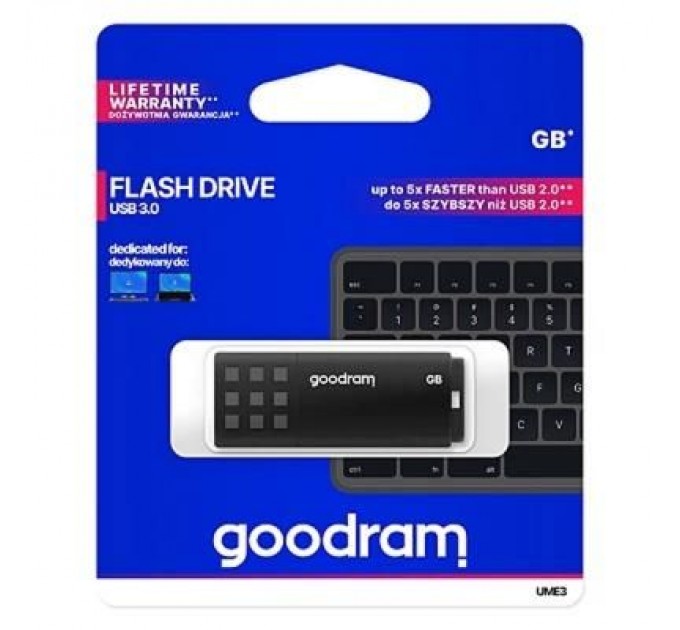 Goodram USB флеш накопичувач Goodram 16GB UME3 Black USB 3.0 (UME3-0160K0R11)