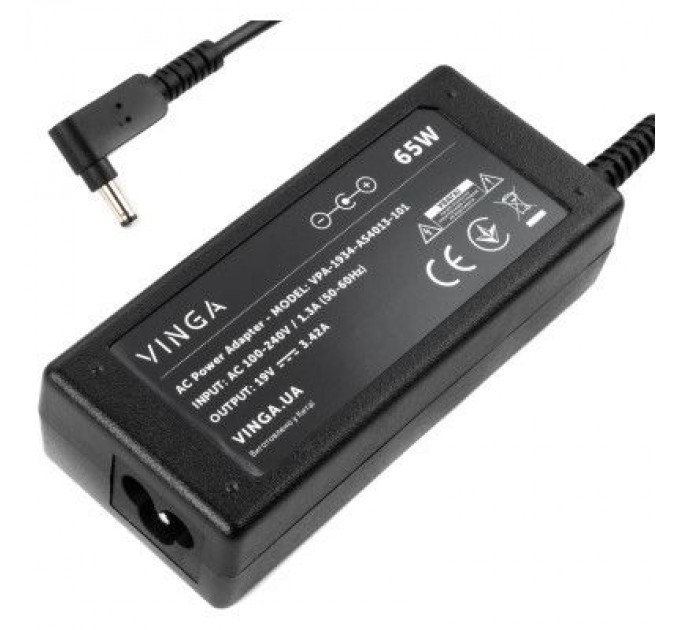 Vinga Блок живлення до ноутбуку Vinga ASUS 65W 19V 3,42A 4.0 *1.35 (VPA-1934-AS4013-101)