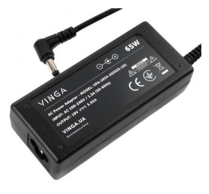 Vinga Блок живлення до ноутбуку Vinga ASUS 65W 19V 3,42A 5.5*2.5 (VPA-1934-AS5525-101)