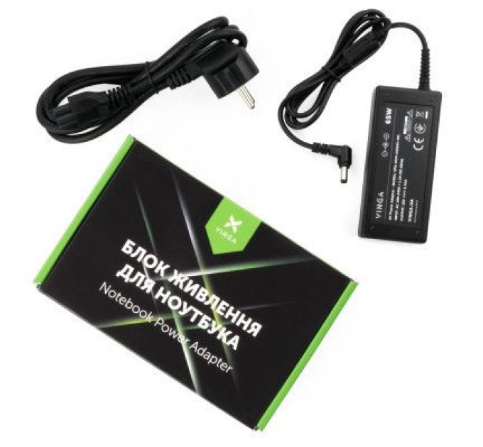 Vinga Блок живлення до ноутбуку Vinga ASUS 65W 19V 3,42A 5.5*2.5 (VPA-1934-AS5525-101)