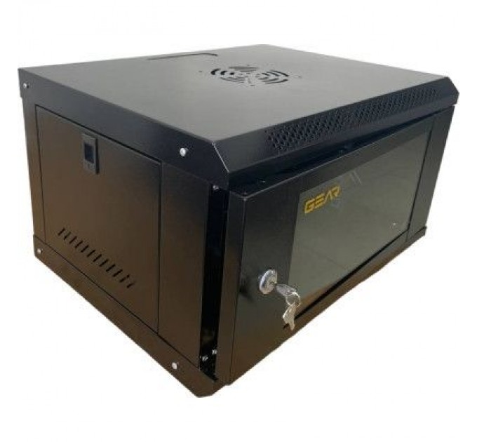 GEAR Шафа настінна GEAR 9U 19'' 530x400x450 мм, + полка 19", black (GWMSN-9U)