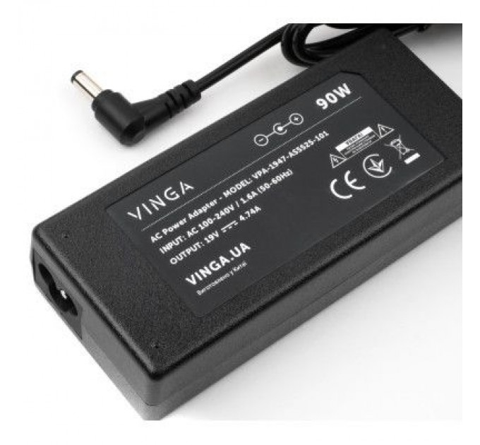 Vinga Блок живлення до ноутбуку Vinga ASUS 90W 19V 4.74A 5.5*2.5 (VPA-1947-AS5525-101)