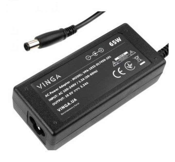 Vinga Блок живлення до ноутбуку Vinga DELL 65W 19.5V 3.34A 7.4*5.0 (VPA-1933-DL7450-101)