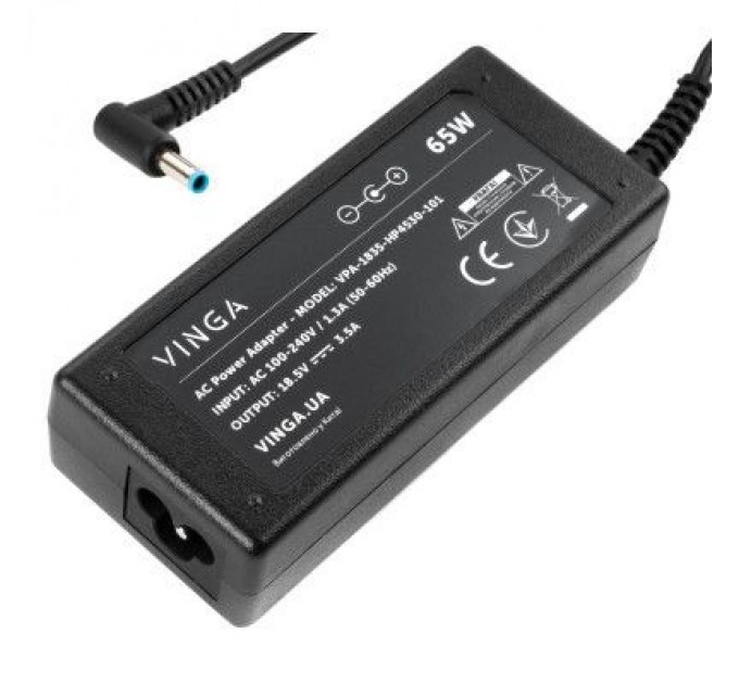 Vinga Блок живлення до ноутбуку Vinga HP 65W 18.5V 3.5А 4.5*3.0 (VPA-1835-HP4530-101)