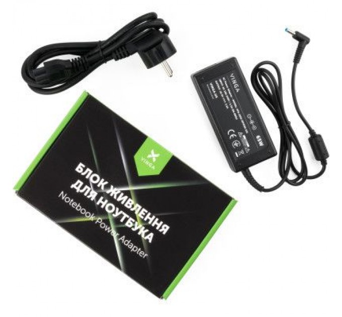 Vinga Блок живлення до ноутбуку Vinga HP 65W 18.5V 3.5А 4.5*3.0 (VPA-1835-HP4530-101)