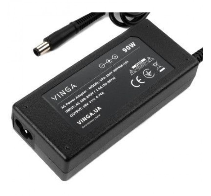 Vinga Блок живлення до ноутбуку Vinga HP 90W 19V 4.74A 7.4*5.0 (VPA-1947-HP7450-101)