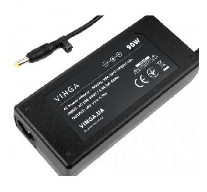 Vinga Блок живлення до ноутбуку Vinga HP 90W 19V 4.74A 4.8*1.7 (VPA-1947-HP4817-101)