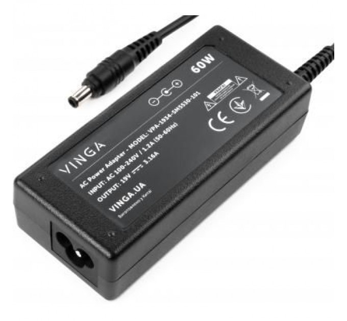 Vinga Блок живлення до ноутбуку Vinga Samsung 60W 19V 3.16А 5.5*3.0 (VPA-1934-SM5530-101)