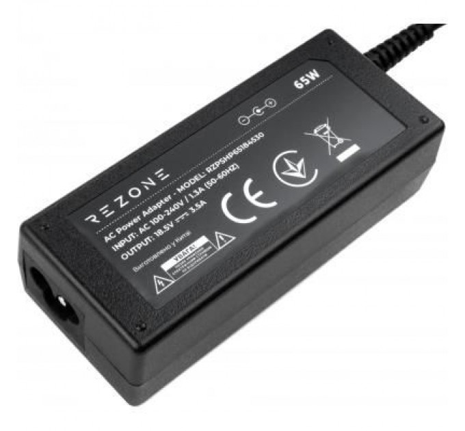 Rezone Блок живлення до ноутбуку Rezone HP 65W 18.5V 3.5А 4.5*3.0 (RZPSHP65184530)