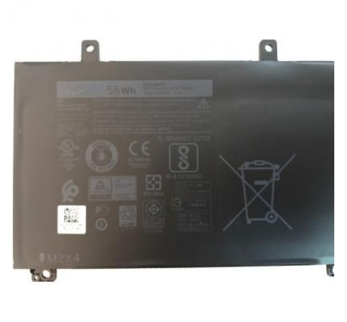 Dell Акумулятор до ноутбука Dell XPS 15-9560 (short) H5H20, 56Wh (4649mAh), 3cell, 11.4V, Li- (A47314)