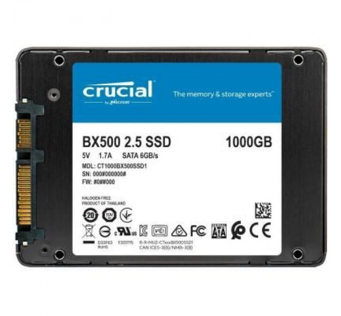 Crucial Накопичувач SSD 2.5" 1TB Micron (CT1000BX500SSD1)