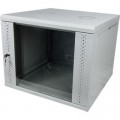 Eserver Шафа настінна Eserver 9U 19" 600х600х503 (Ш*Г*В), скло, сіра (ES-Е960G)