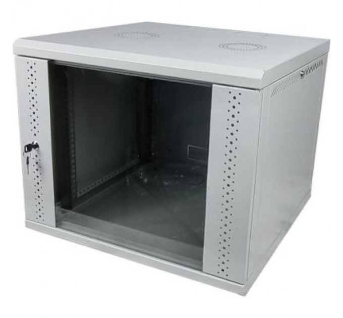 Eserver Шафа настінна Eserver 9U 19" 600х600х503 (Ш*Г*В), скло, сіра (ES-Е960G)