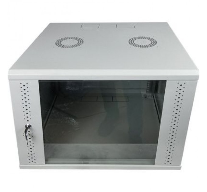 Eserver Шафа настінна Eserver 9U 19" 600х600х503 (Ш*Г*В), скло, сіра (ES-Е960G)