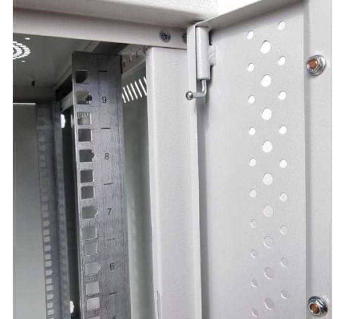 Eserver Шафа настінна Eserver 9U 19" 600х600х503 (Ш*Г*В), скло, сіра (ES-Е960G)