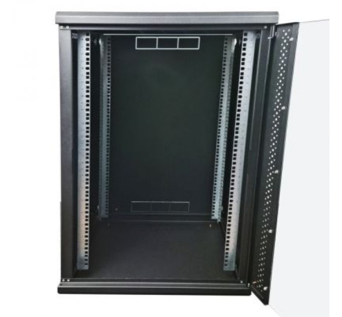 Eserver Шафа настінна Eserver 18U 19" 600х600х907 (Ш*Г*В), скло, чорна (ES-Е1860B)
