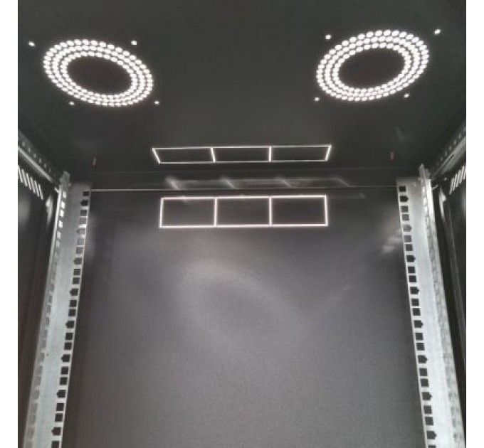 Eserver Шафа настінна Eserver 18U 19" 600х600х907 (Ш*Г*В), скло, чорна (ES-Е1860B)