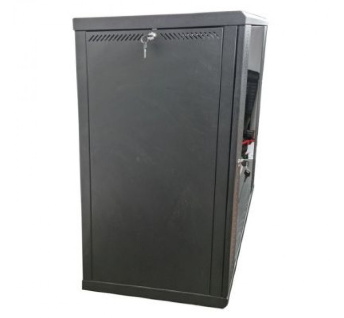 Eserver Шафа настінна Eserver 18U 19" 600х600х907 (Ш*Г*В), скло, чорна (ES-Е1860B)