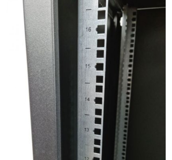 Eserver Шафа настінна Eserver 18U 19" 600х600х907 (Ш*Г*В), скло, чорна (ES-Е1860B)
