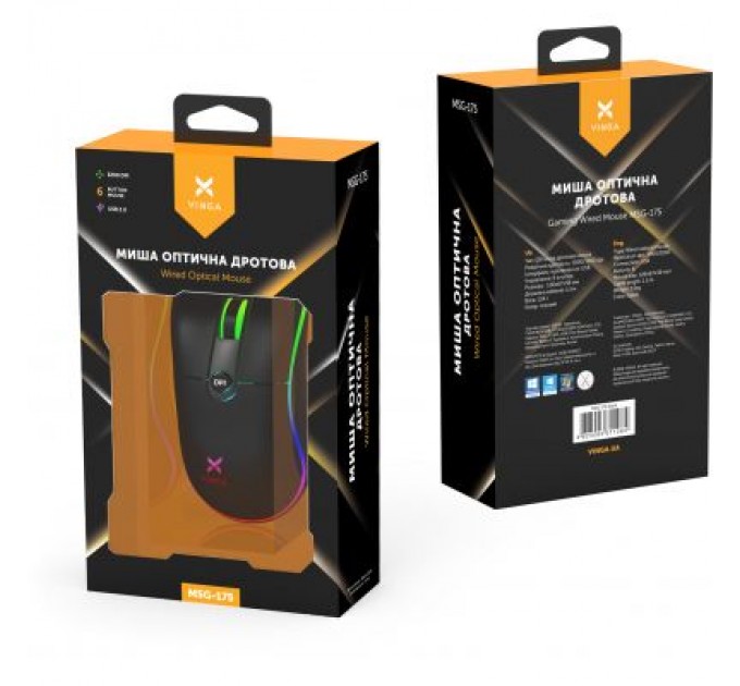 Vinga Мишка Vinga MSG-175 Black