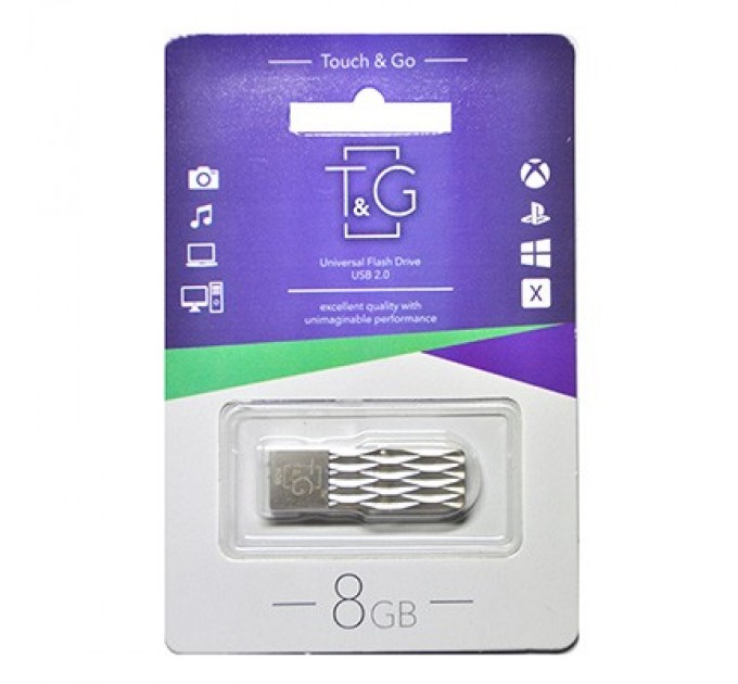 T&G Флеш-накопитель USB 8GB T&G 103 Metal Series Silver (TG103-8G)