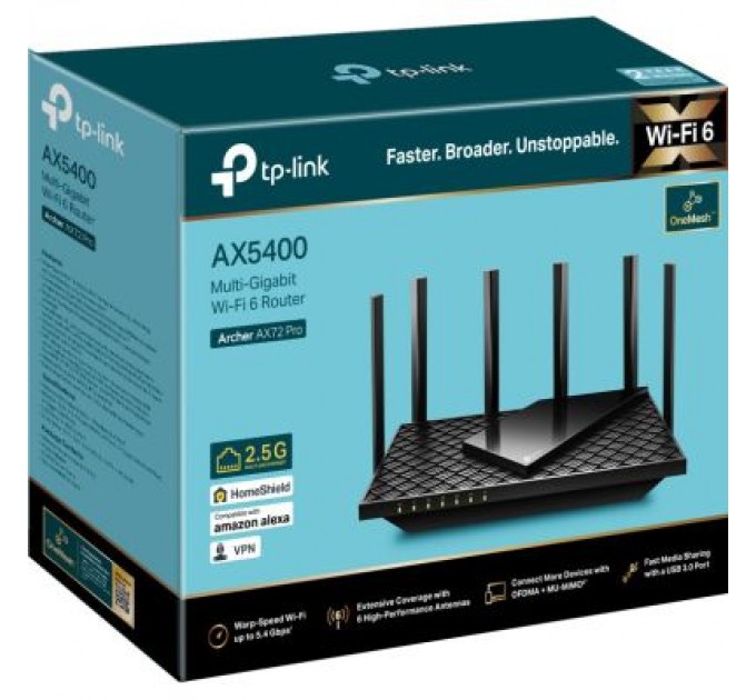 TP-Link Маршрутизатор TP-Link ARCHER AX72 PRO (ARCHER-AX72-PRO)