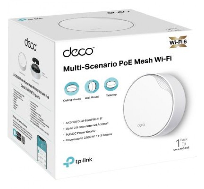 TP-Link Точка доступу Wi-Fi TP-Link DECO-X50-POE-2-PACK