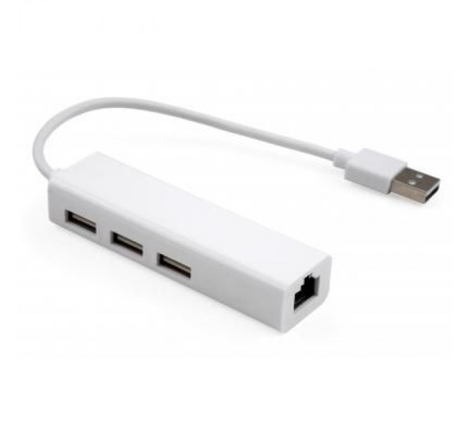 Vinga Концентратор Vinga 3xUSB2.0 + RJ45 100Mbps (VCP2H3USB2LANWH)