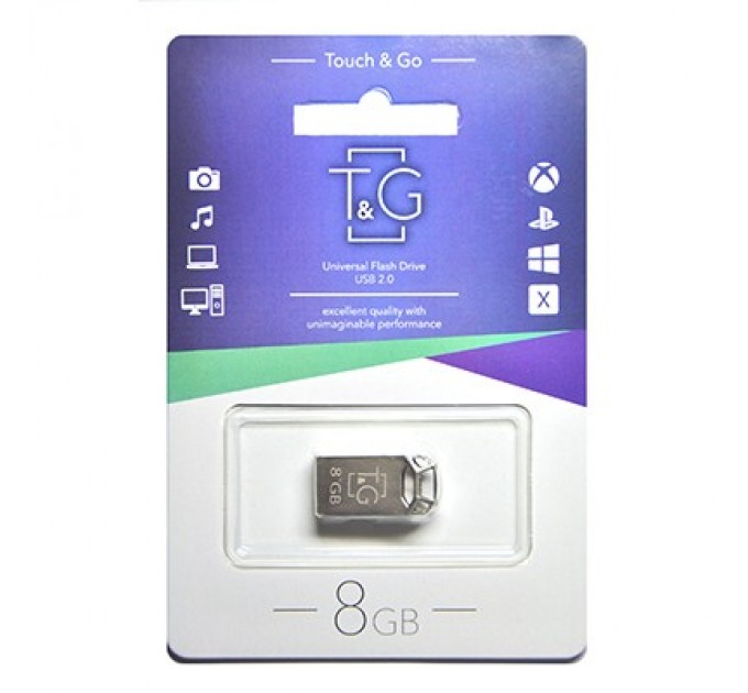 T&G Флеш-накопичувач USB 8GB T&G 110 Metal Series Silver (TG110-8G)