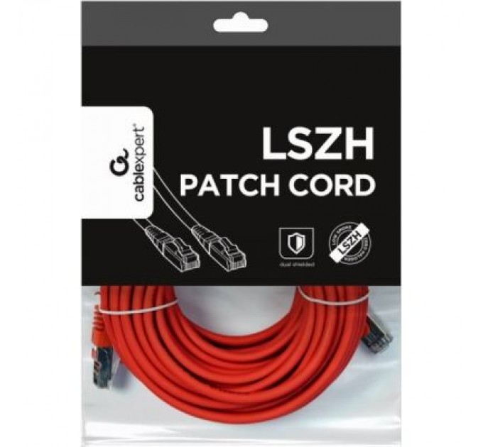 Cablexpert Патч-корд 20м S/FTP Cat 6A CU LSZH red Cablexpert (PP6A-LSZHCU-R-20M)