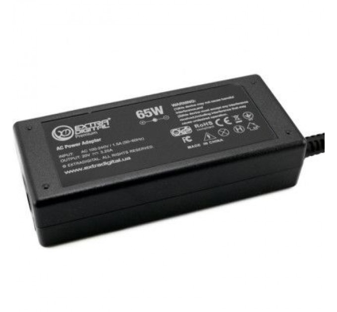 Extradigital Блок живлення до ноутбуку Extradigital Lenovo 20V, 3.25A, 65W (4.0x1.7) (PSL3869)