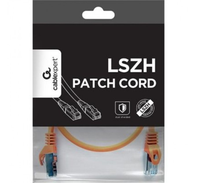 Cablexpert Патч-корд 1м S/FTP Cat 6A CU LSZH orange Cablexpert (PP6A-LSZHCU-O-1M)
