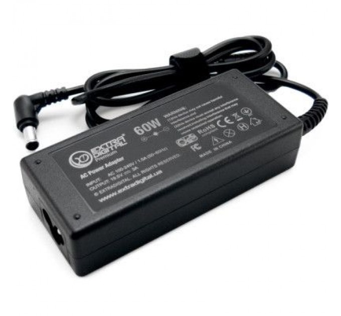 Extradigital Блок живлення до ноутбуку Extradigital Sony 19.5V, 3A, 60W (6.5x4.4) (PSS3874)
