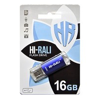 Флеш-накопичувач USB 16GB Hi-Rali Rocket Series Blue (HI-16GBVCBL)