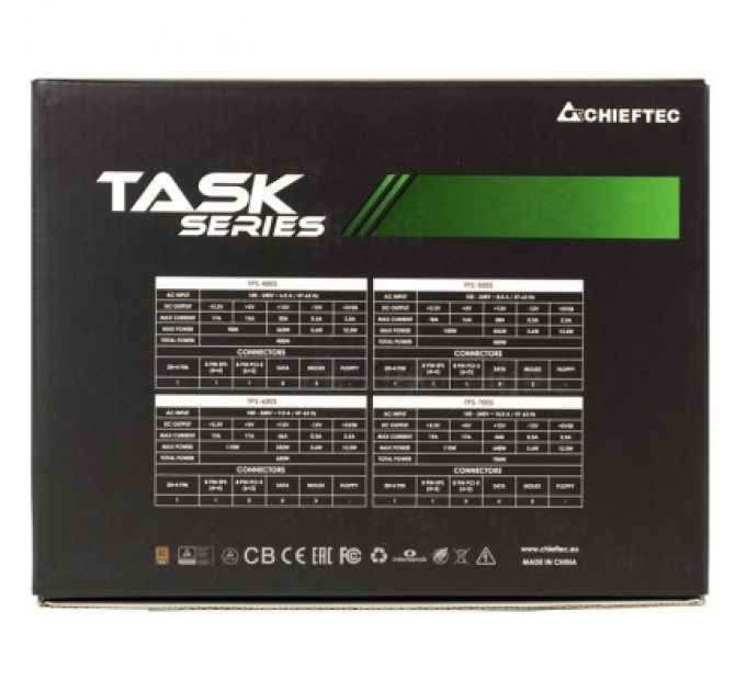 Chieftec Блок живлення Chieftec 600W TASK (TPS-600S)