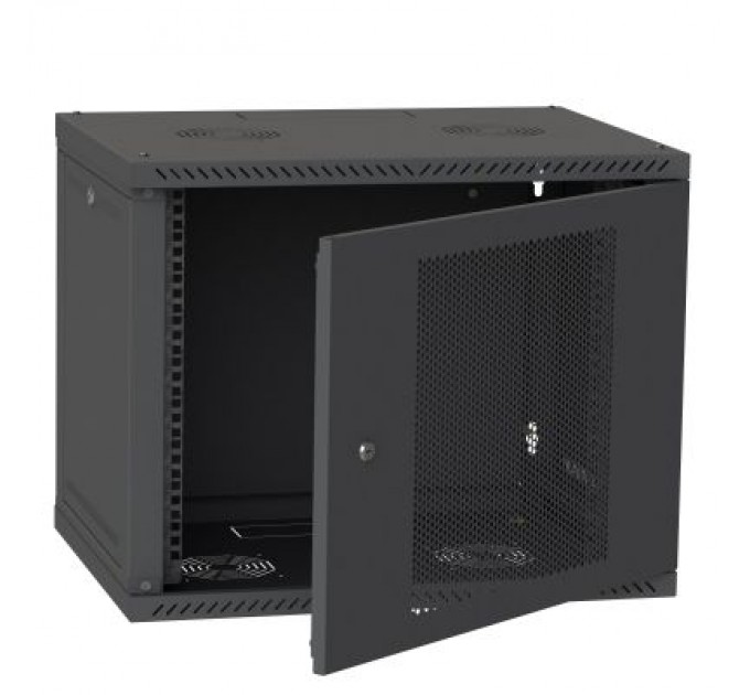 Ipcom Шафа настінна Ipcom 12U 19" 600x450 RAL9005 (СН-12U-06-045-ДП-1)