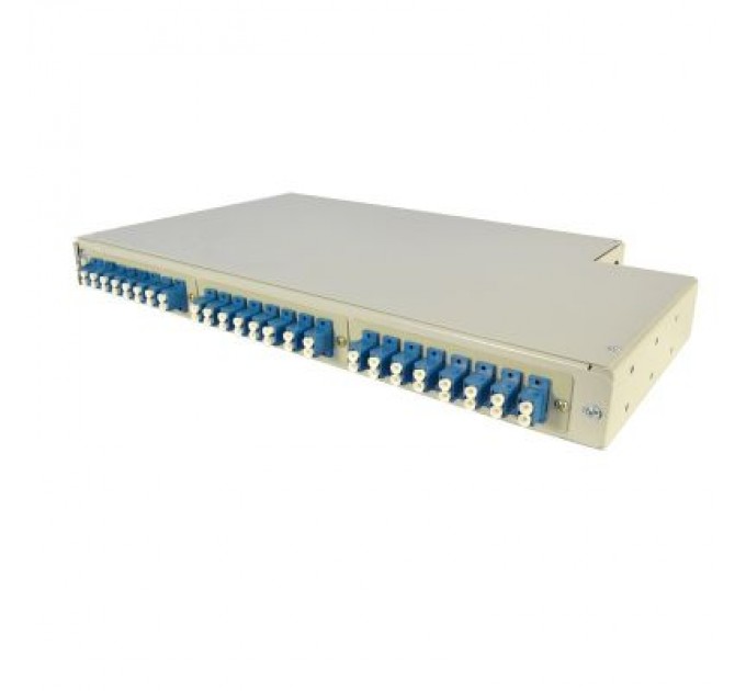 Crosver Патч-панель оптична 1U-24 з касетою Crosver (FOB 19/1-332/32-1-24 (black))