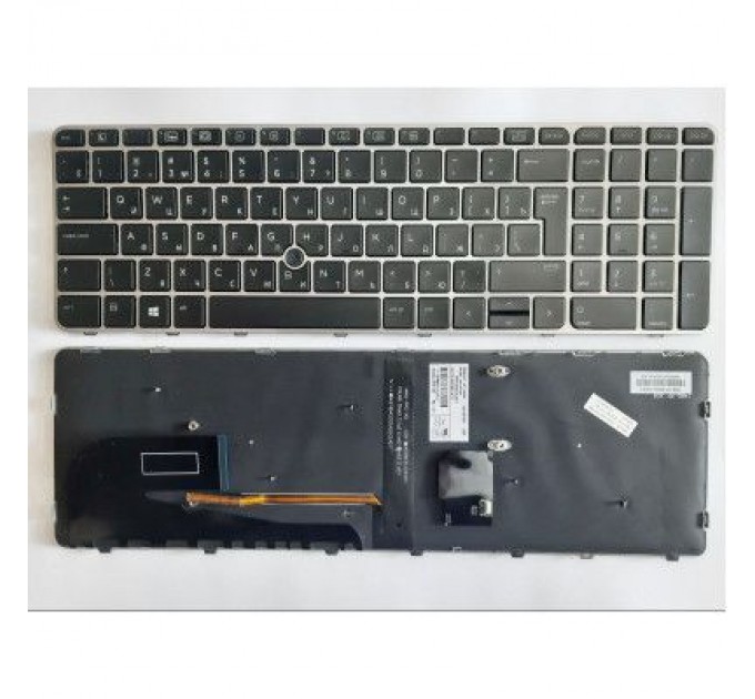 HP Клавіатура ноутбука HP EliteBook 850 G3/G4,755 G3,ZBook15u G3/G4 черная с серебр,тр (A46082)