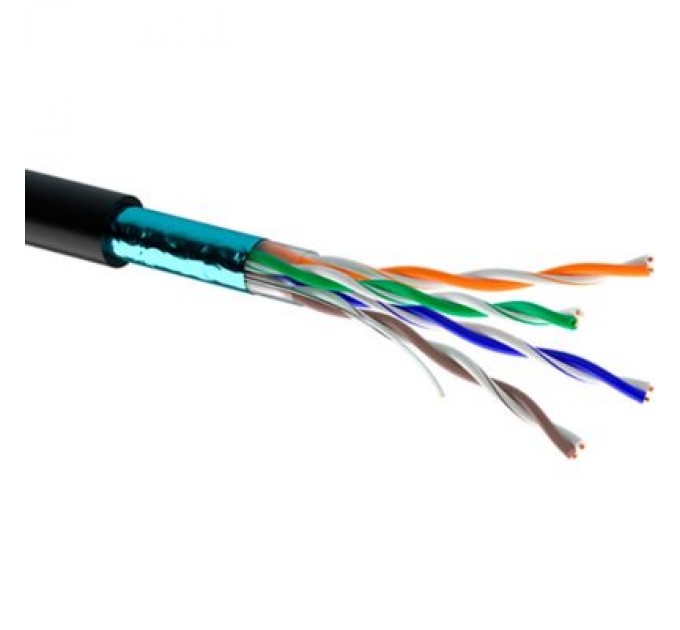 OK-Net Кабель мережевий OK-Net FTP cat.5e зовнішній 100м (F/UTP cat.5E-SL) (КППЭ-ВП (100) 4*2*0,46 / 100)