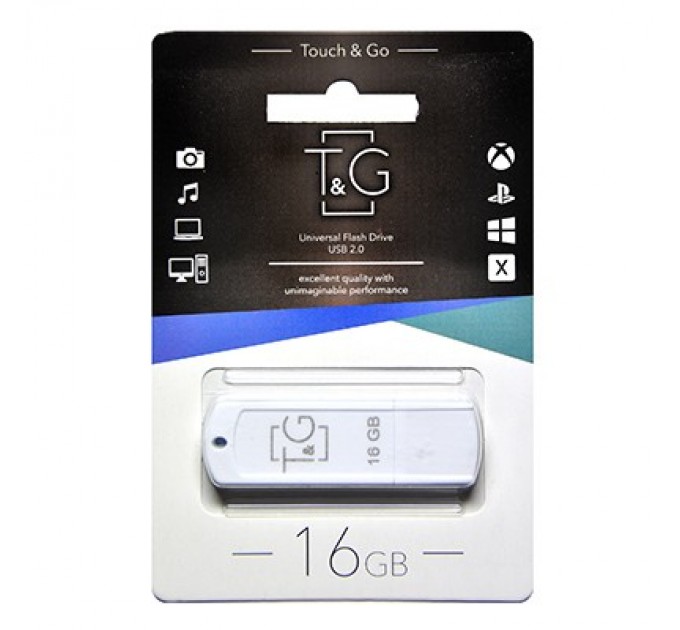 T&G Флеш-накопичувач USB 16GB T&G 011 Classic Series White (TG011-16GBWH)