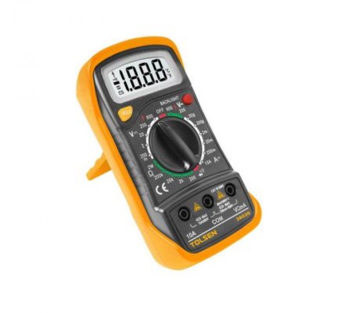 Tolsen Цифровий мультиметр Tolsen 600В/10А LCD екран (38030)