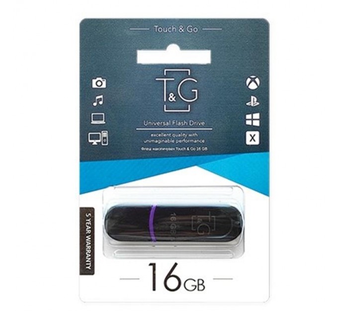 T&G Флеш-накопичувач USB 16GB T&G 012 Classic Series Black (TG012-16GBBK)